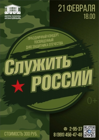 *Праздничный концерт посвященный Дню защитника Отечества "Служить России"
